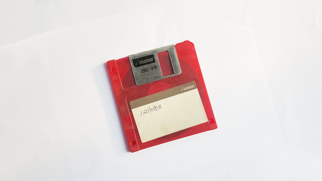 An old 3.5" floppy disk